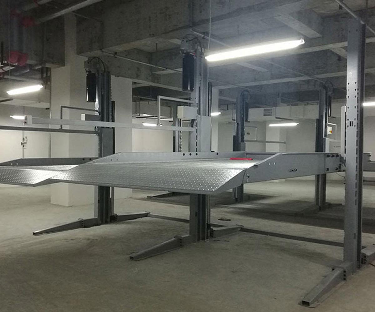 旌陽二層簡易升降機械停車位過驗收